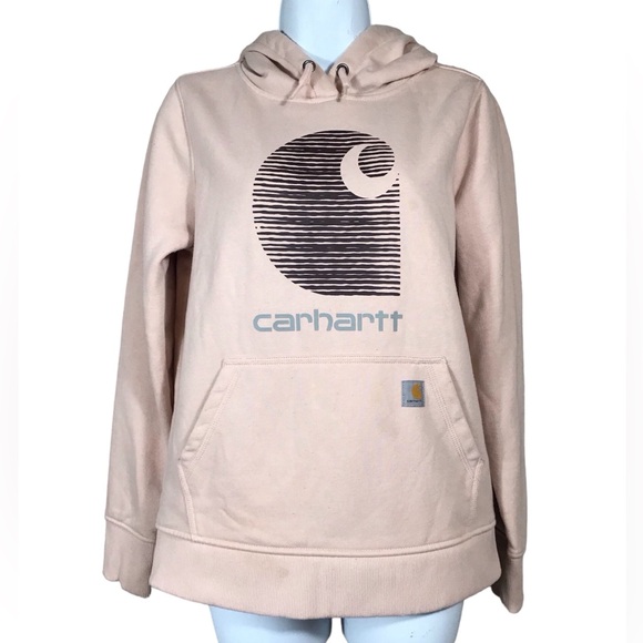 Carhartt Womens Rain Defender Relaxed Fit Hoodie Size S Pink Sweatshirt Grunge - Picture 3 of 14